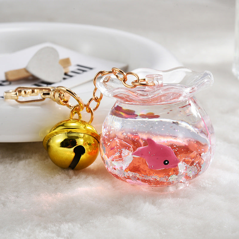 Wholesale Acrylic Oiled Quicksand Marine Animal Keychain